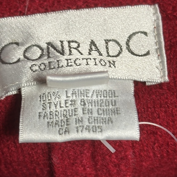 NWT CONRAD C 💯% Soft Wool Jacket with Embroidery Detail Sz Large - Picture 7 of 7
